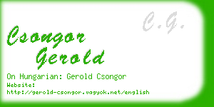 csongor gerold business card